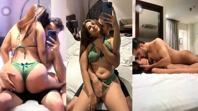 Horny sexy babe mirror selfie hard chudai